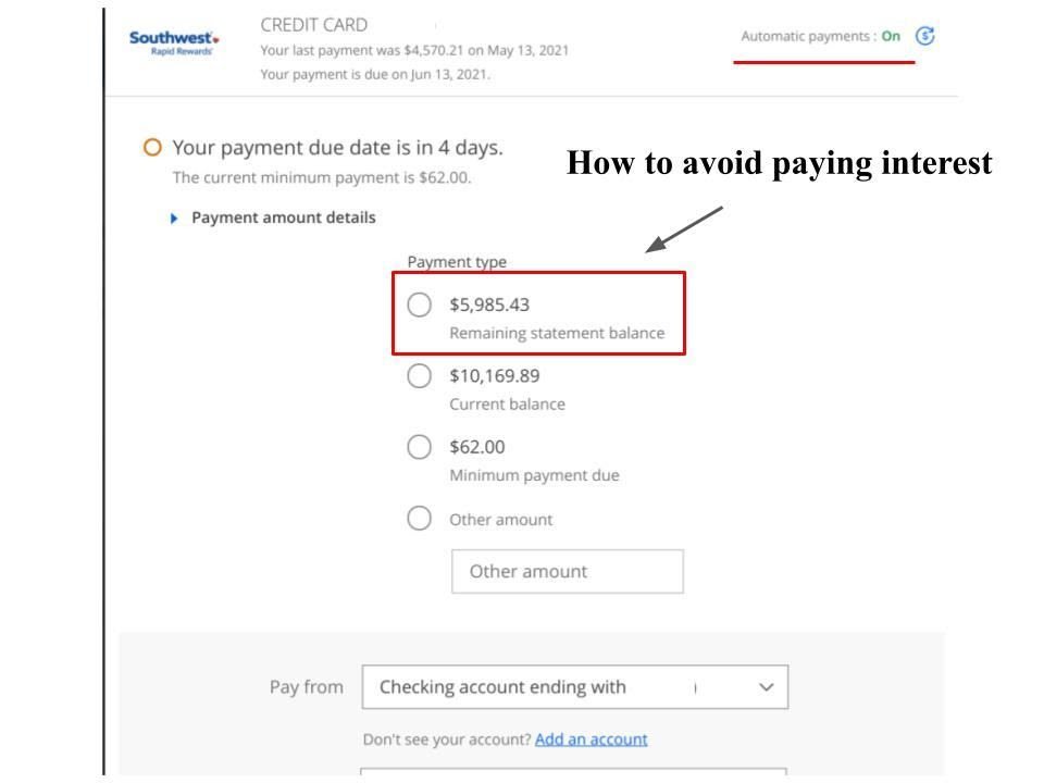 pay credit card interest