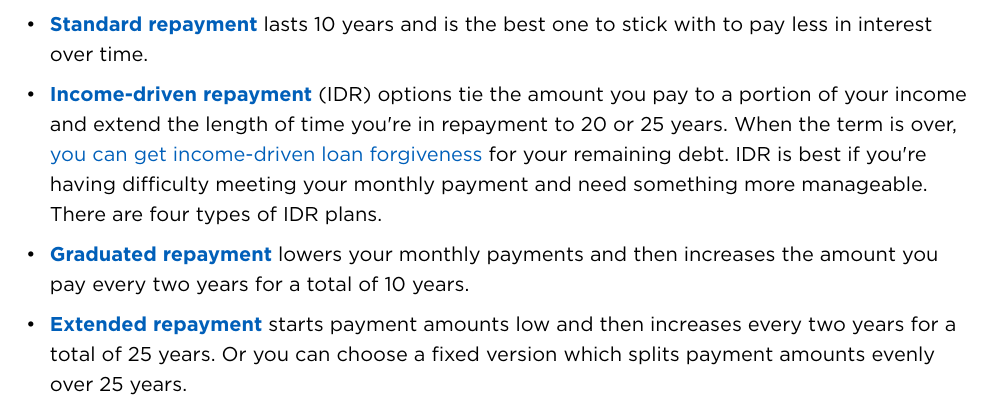 standard repayment plan